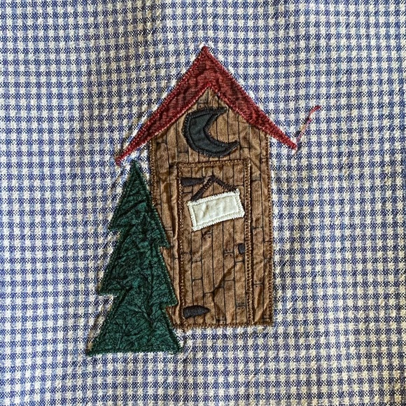 Park Designs Outhouse Christmas Hand Towel Dish Towel - Picture 1 of 5